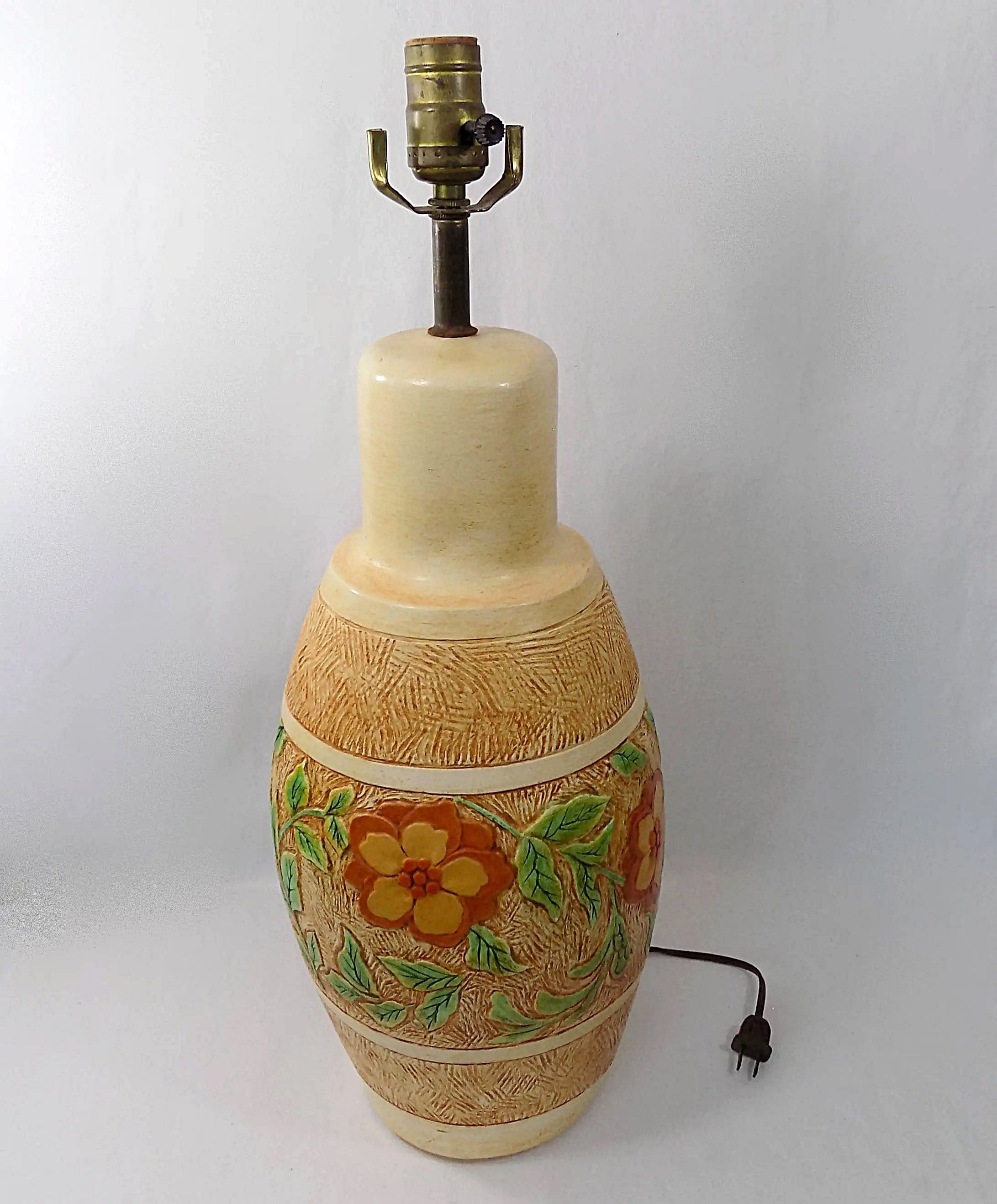 1960s Designer TABLE LAMP by Continental Studios showing plug and lamp socket.