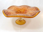 Murano Glass Hand Blown Pedestal Bowl